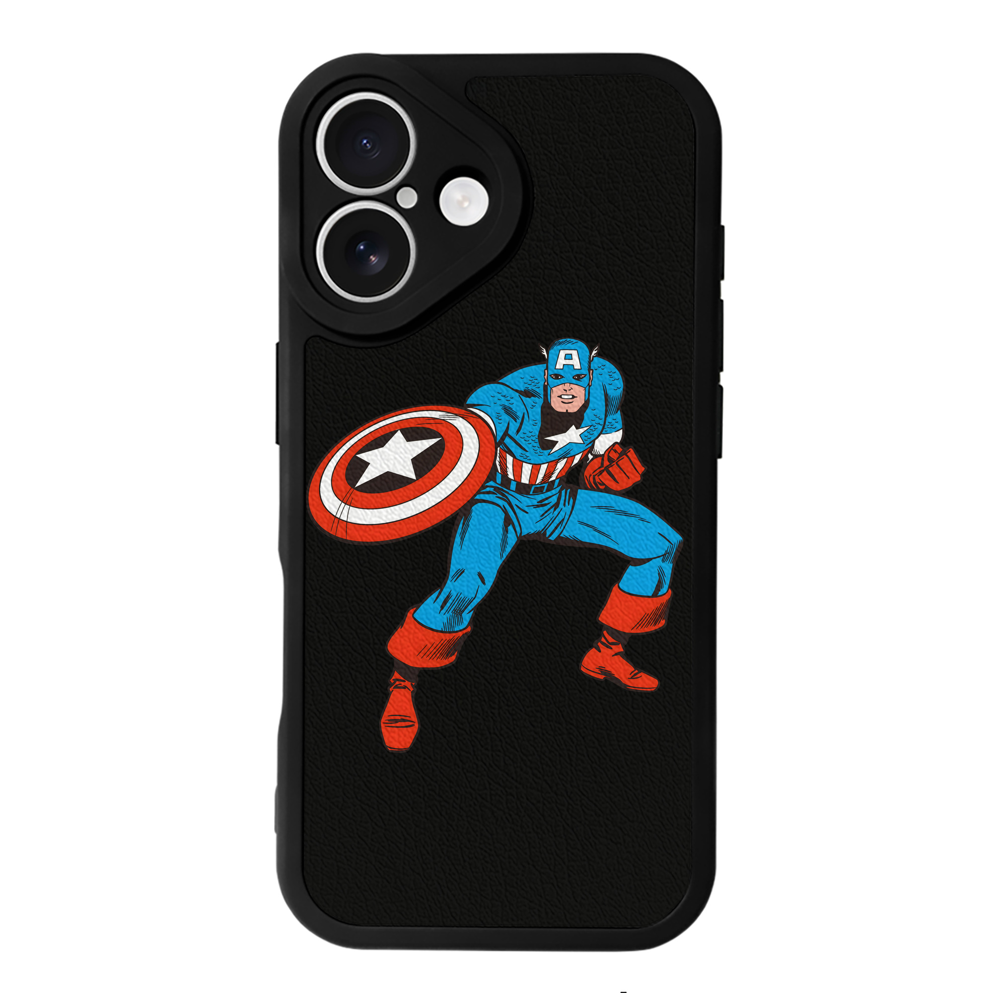 （画像用） アベンジャーズ The Avengers 【iPhone 16シリーズ対応】シリコンスマホケース（レザー調） 材質：シリコン
